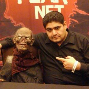 Hugo Matz hanging out with the Crypt Keeper (2013).