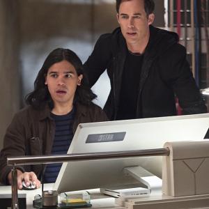 Still of Tom Cavanagh and Carlos Valdes in The Flash 2014