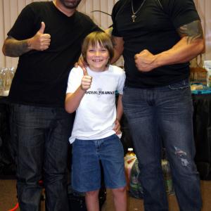 Lucas Martin and his two new bodyguards Richard Pis and Raul Colon