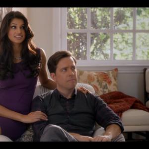 Richa Shukla and Ed Helms on set of The Mindy Project Ep 106