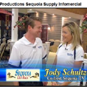 Screen shot of Jodie Shultz as co-host of Sequoia TV.