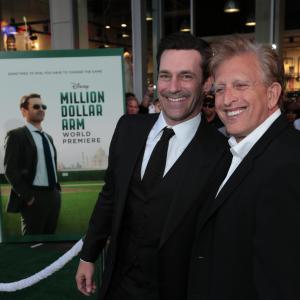 Joe Roth and Jon Hamm at event of Million Dollar Arm (2014)