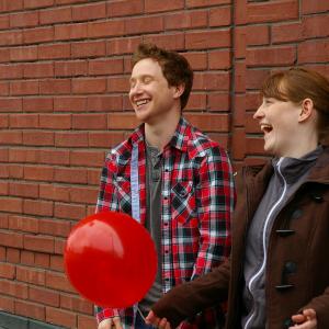 Ian McMurray and WriterDirector Katie Fournell on set for I Got You a Balloon