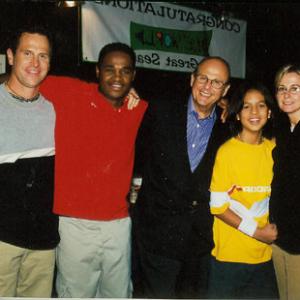 Harvey Silver with producers and cast of One World