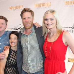With Producer Ben Fuqua Actress Christine Bruno and ActorDirectorWriter Mark Menchaca at the This Is Where We Live red carpet premiere