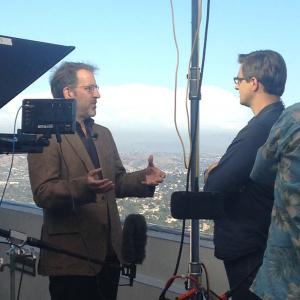 Jay Famiglietti and Chris Hayes at the Griffith Observatory July 21 2015