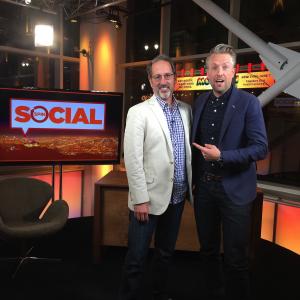 Jay Famiglietti and Jonathan Hyla after taping The Social Spin in LA May 28 2015