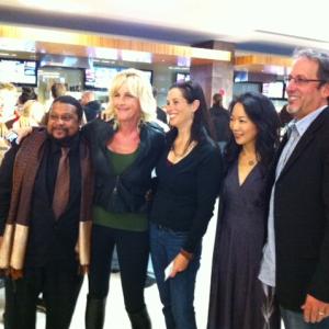 Tyrone Hayes Erin Brockovich Elise Pearlstein Jessica Yu and Jay Famiglietti at opening of Last Call at the Oasis in Los Angeles May 4 2012