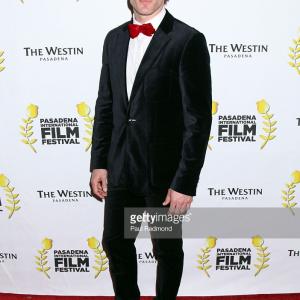 Pasadena Film Festival emcee Andy Peeke on the red carpet