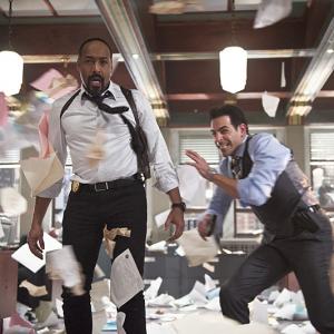 Still of Jesse L Martin and Patrick Sabongui in The Flash 2014