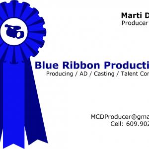 Blue Ribbon Productions MCDProducer@gmail.com Cell: 609.902.1020.