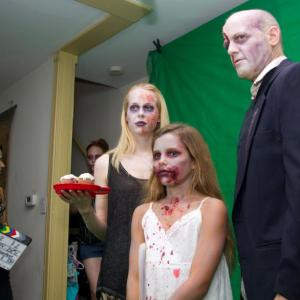 'Making Bad: Zombie Etiquette' our 11th installment in the ZE TV movies. Producing with actors Heather Scott, Leila Jean Davis & Kurt Tazelaar (& Alicia Friday sneaking up on me!)