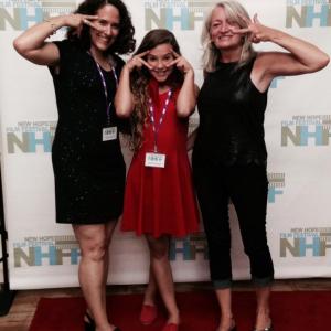 The Invaders: Angie's Logs screening at The New Hope Film Festival. With Marti Davis, Producer; Leila Jean Davis, RED; and Sophie Beyer, Fan!