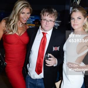 Sarah Jurgens, Shannon LeRoux, and Mike Smith at the Swearnet premiere.