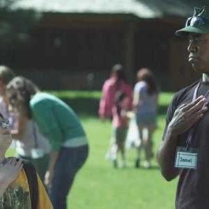 Matthew Jacob Wayne & Asante Jones (aka: 'Redford' & 'Counselor Samuel')from a scene in the feature film CAMP.