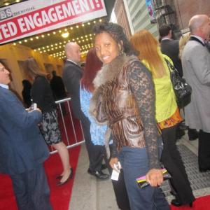 LeeAnet Noble at opening night for Disneys Newsies on Broadway