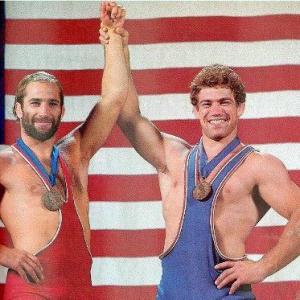 Sports Illustrated Photo after Mark and Dave Schultz both won the 1984 Olympic Trials in Freestyle Wrestling