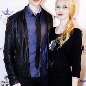 Trevor Stines and Nicole Tompkins at the event of Amityville Terror