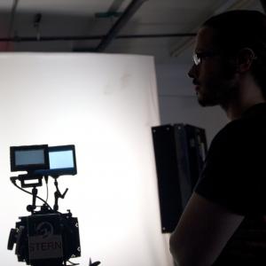 Jeremy Silva on set shooting the Indiegogo teaser for EMBRACE.