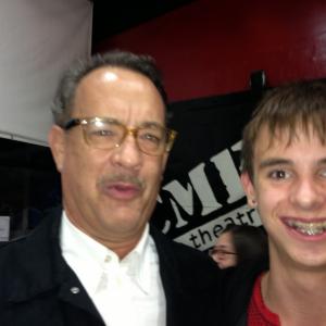 Brendon at Acme Theater with Tom Hanks