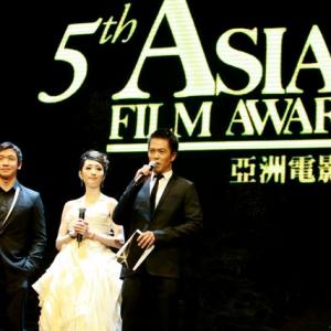 2011 Asian Film Awards  LR Chin Han Alice Ke and Byron Mann