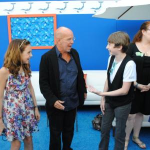 Kevin Moody Cayla Brady and director Charles Martin Smith at the premiere of Warner Bros Pictures Dolphin Tale in Westwood California 2011