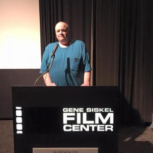 Shawn Rech conducting a Q & A in Chicago for the film 
