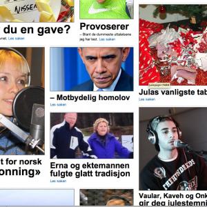 On the front page of NRK -Norways state channel. 
