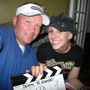 Kevin B Danley and Vanessa L Green on the set of Death to Snooki