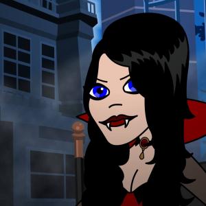 Kristina as Lamia in the closing animation for Horror Hotel