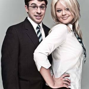 Still of Simon Bird and Emily Atack in The Inbetweeners 2008