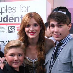 Zachary Alexander Rice Bella Thorne and Zac Mann at the Staples for Students event after the Teen Choice Awards