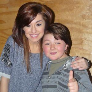 Zachary Alexander Rice and Christina Grimmie - Zach's hair is darkened to play her sister in the upcoming Disney production. www.ZacharyAlexanderRice.com www.christinagrimmieofficial.com/
