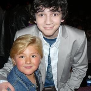 Zachary Alexander Rice and Super 8 star Zach Mills at the Super 8 Red Carpet Premiere