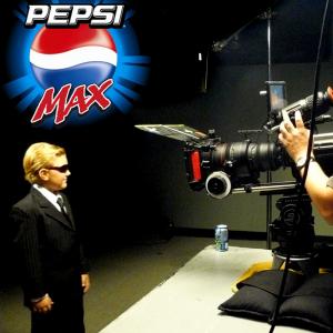 Zachary Alexander Rice on the set of the Pepsi Max commercial LeadMax