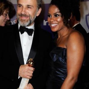 Christoph Waltz, Golden Globe Best Supporting Actor Winner and Tiffany Snow at the 2010 Golden Globe Awards.