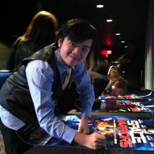 Still Michael Zhang , Lead role in (Space Warriors) Red Carpet Premiere.