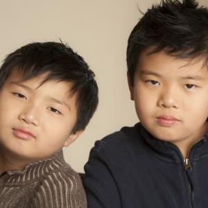 Still of Michael Zhang (right) and his brother, Matthew Zhang, also an actor and comedian (left)