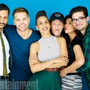 Dominique Tipper and the cast of The Expanse at the Entertainment Weekly suite at San Diego Comic Con 2015