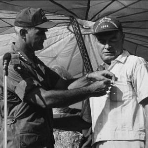 Bob Hope with General Westmoreland during a USO Christmas tour in Southeast Asia