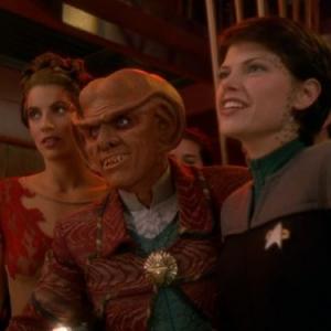Still of Armin Shimerman Nicole de Boer and Cathy DeBuono in Star Trek Deep Space Nine 1993