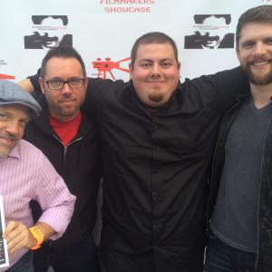 With producer Ryan Stockstad, casting director David Garry and actor Aaron Kelley at the 2015 Independent Filmmakers Showcase Film Festival for Walk-Ons (2014).