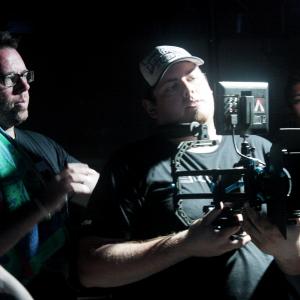 Discussing a shot with director Ryan Stockstad on the set of the 2015 Los Angeles 48 Hour Film Project entry, Beware the Moonlight.