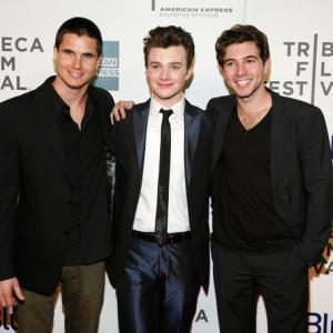 Robbie Amell, Chris Colfer and Roberto Aguire at Tribeca Premiere of Struck By Lightning