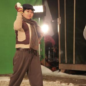 Still of Matthew Zhang at the set of Mojave Cherry Petals AFI Thesis Film 2012