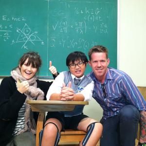 Matthew Zhang (Are you smarter than 5th grade Promo, 2012) with Director Melissa B-Klinger and Producer.