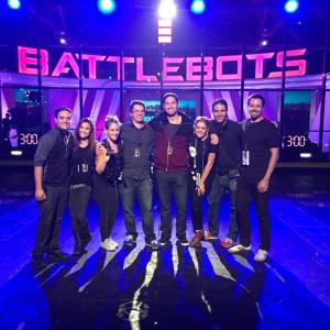 Burke Doeren right working as a Director of Photography alongside Producers and Associate Producers on Season 1 of Battlebots 2015