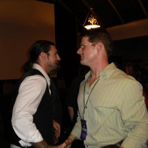 Ryan and fellow Louisville Actor John Wells at the 2011 premier of Overtime: the Movie at the Fright Night/Fandomfest Film Festival in Louisville, KY.