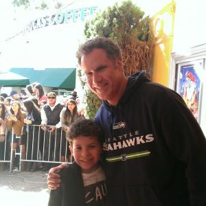 Jadon Sand and Will Ferrell at the Lego Movie premiere