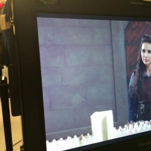 Yasmine Aker on the set of Chaldea  The War Room
